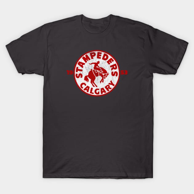 Defunct - Calgary Stampeders Hockey T-Shirt by LocalZonly